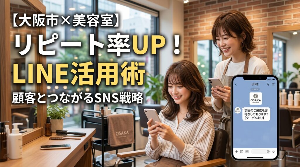 【大阪市×美容室×LINE広告】地域顧客のリピート率向上SNS戦略