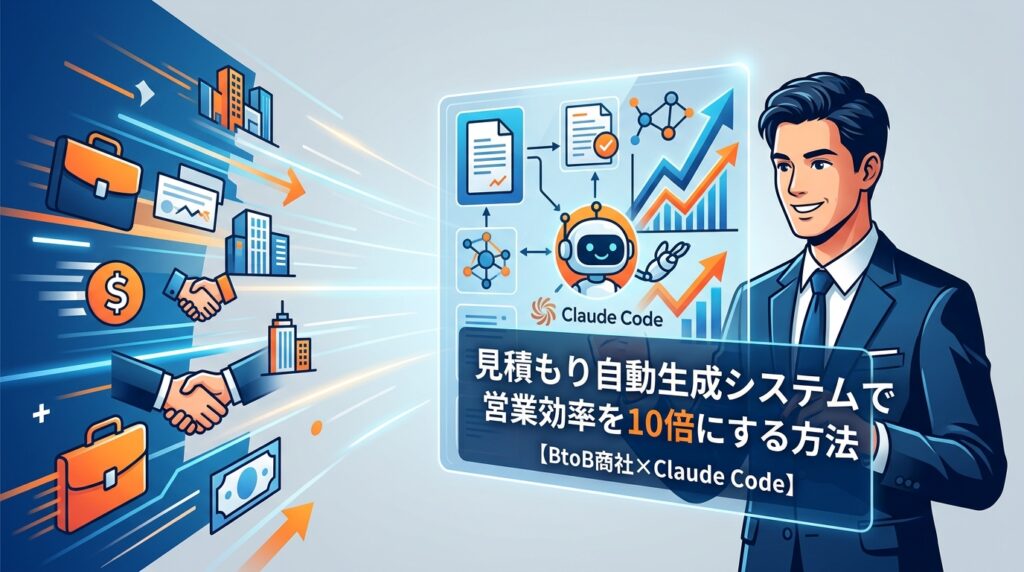 【BtoB商社×Claude Code】見積もり自動生成システムで営業効率を10倍にする方法