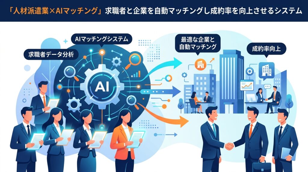 【人材派遣業×AIマッチング】求職者と企業を自動マッチングし成約率を向上させるシステム