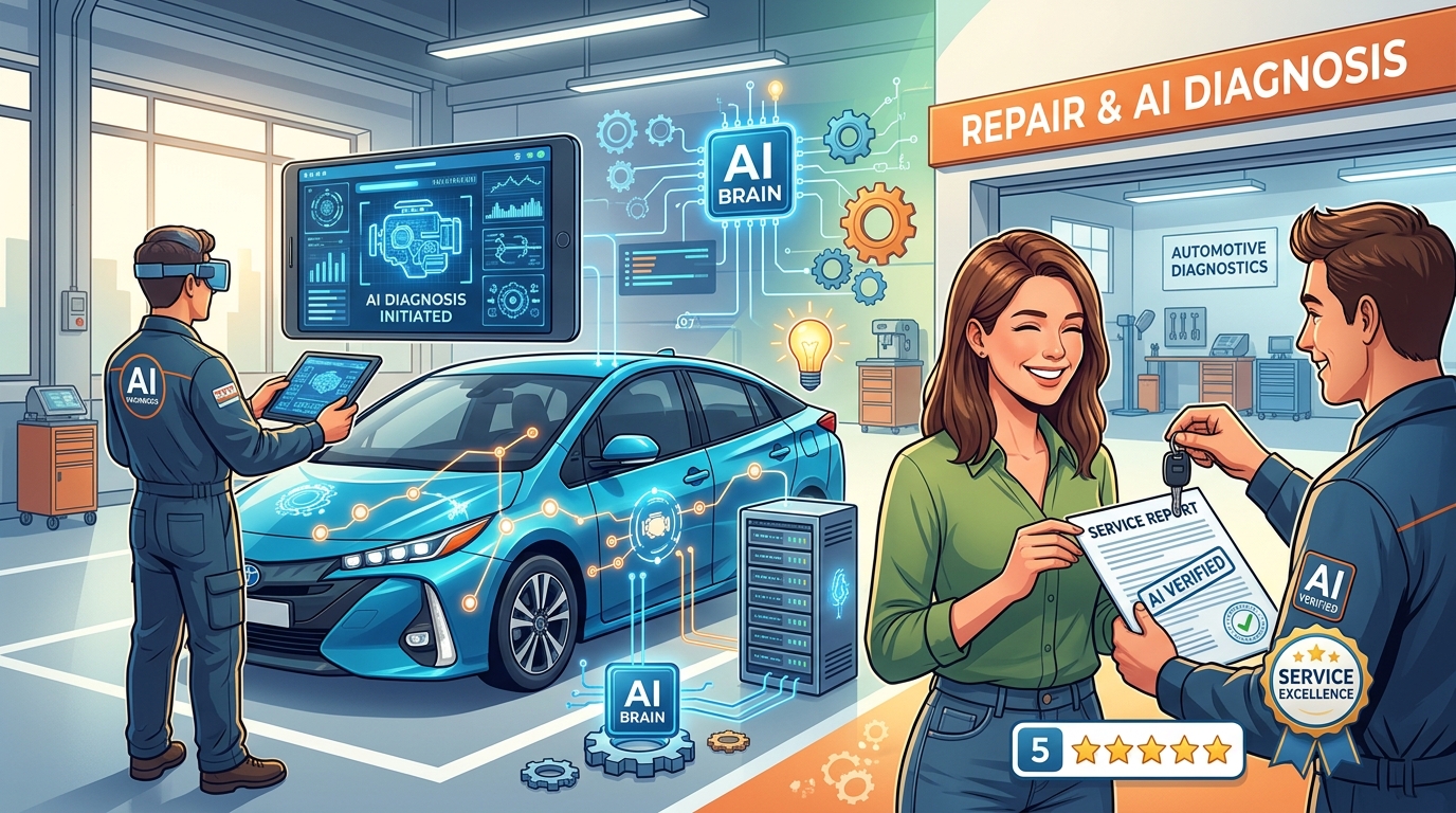 【自動車修理工場×AI診断システム】故障診断をAIで効率化し顧客満足度アップする方法