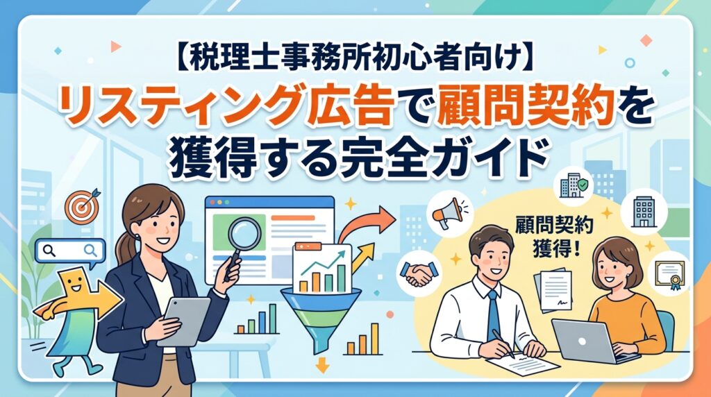 【税理士事務所初心者向け】リスティング広告で顧問契約を獲得する完全ガイド
