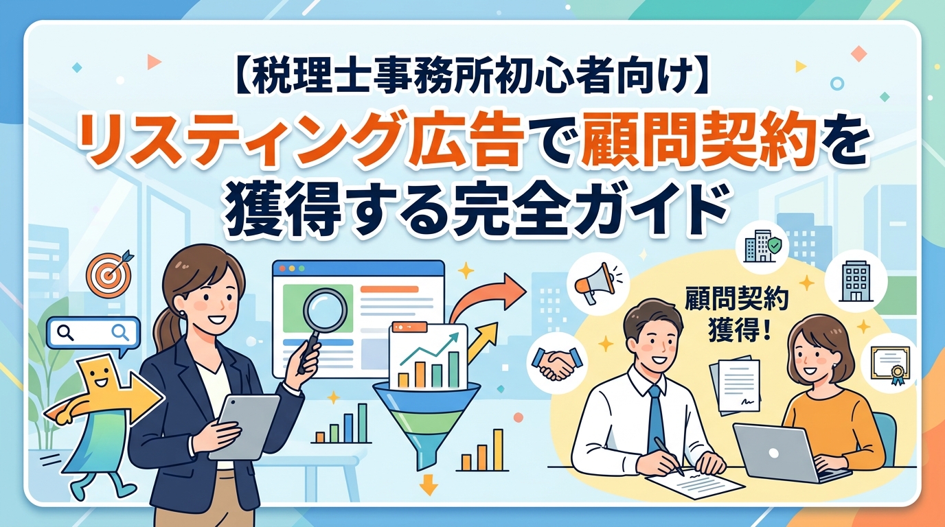 【税理士事務所初心者向け】リスティング広告で顧問契約を獲得する完全ガイド