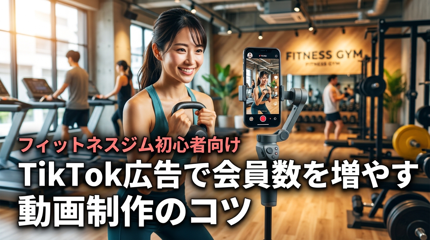 【フィットネスジム初心者向け】TikTok広告で会員数を増やす動画制作のコツ