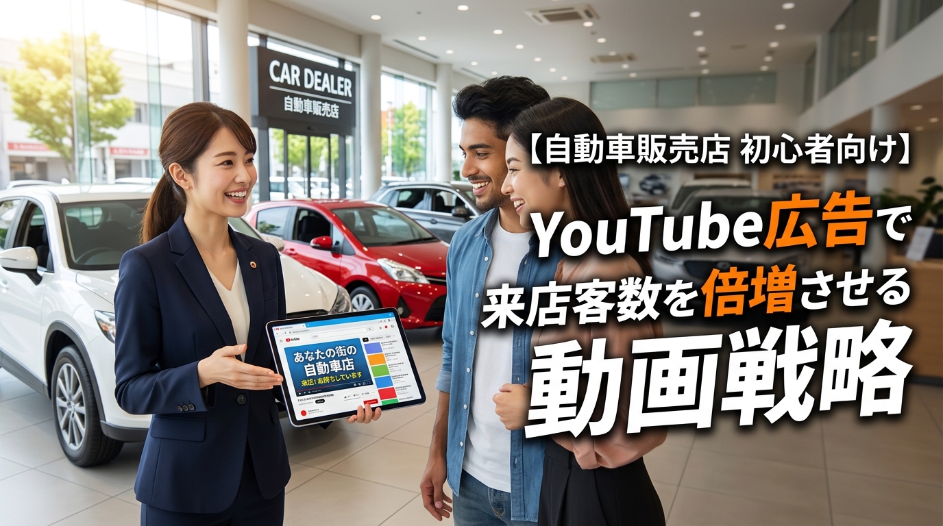 【自動車販売店初心者向け】YouTube広告で来店客数を倍増させる動画戦略