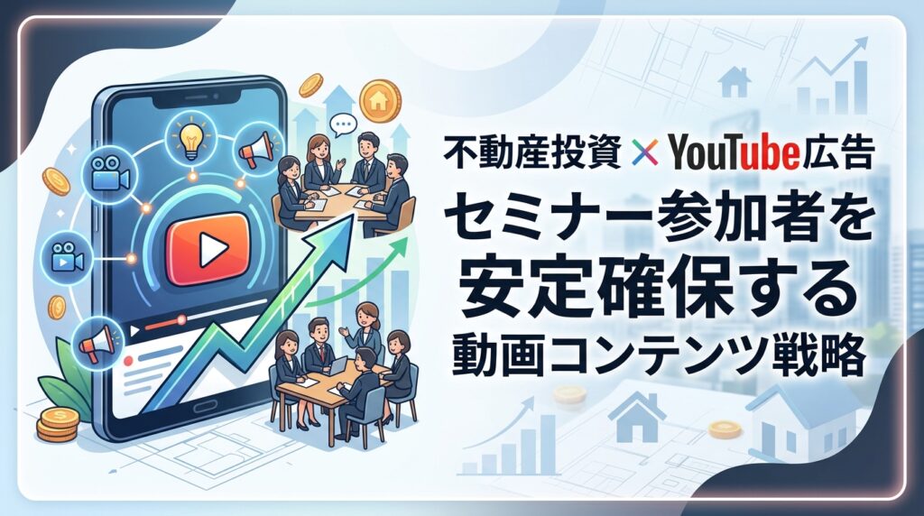 【不動産投資×YouTube広告】セミナー参加者を安定確保する動画コンテンツ戦略