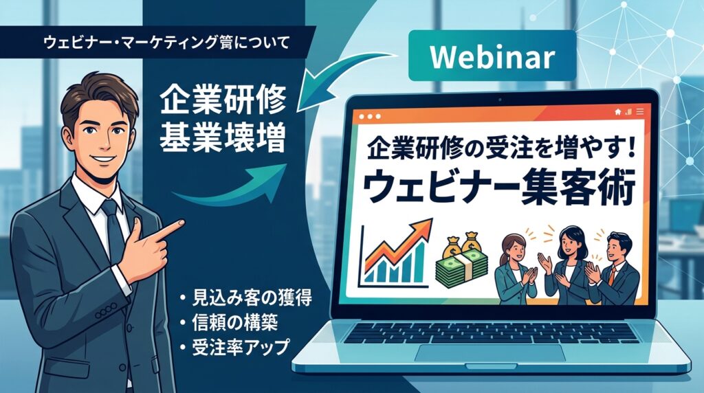 【コンサルティング×動画広告】企業研修の受注を増やすウェビナー集客術