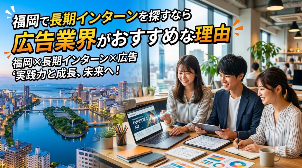【福岡×長期インターン×広告】福岡で長期インターンを探すなら広告業界がおすすめな理由