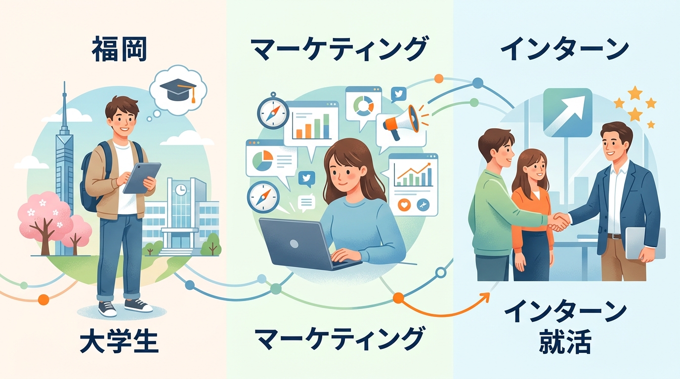 【福岡×就活×マーケ】就活に有利！福岡の大学生がマーケティングインターンを経験すべき3つの理由