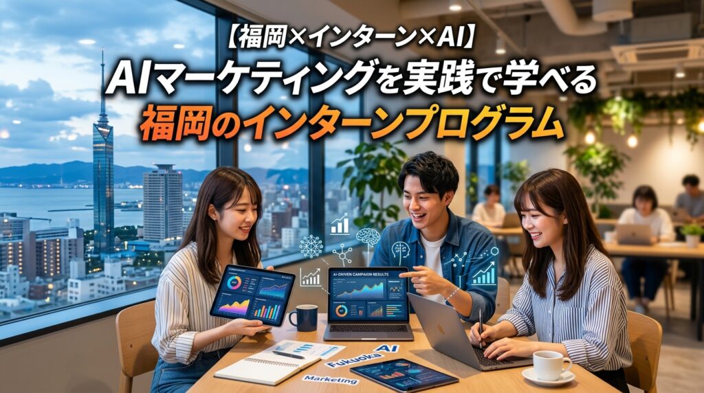 【福岡×インターン×AI】AIマーケティングを実践で学べる福岡のインターンプログラム