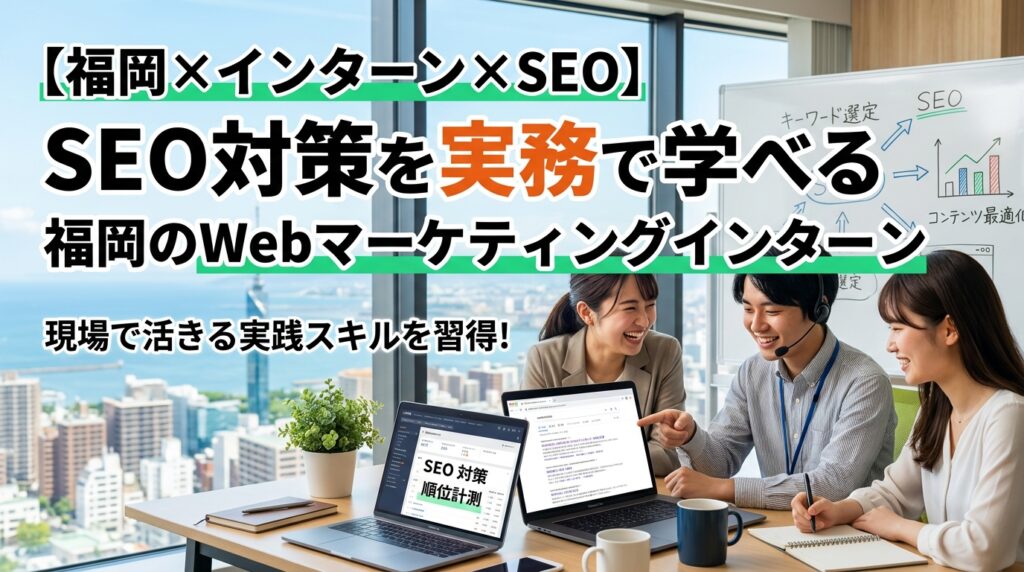 【福岡×インターン×SEO】SEO対策を実務で学べる福岡のWebマーケティングインターン