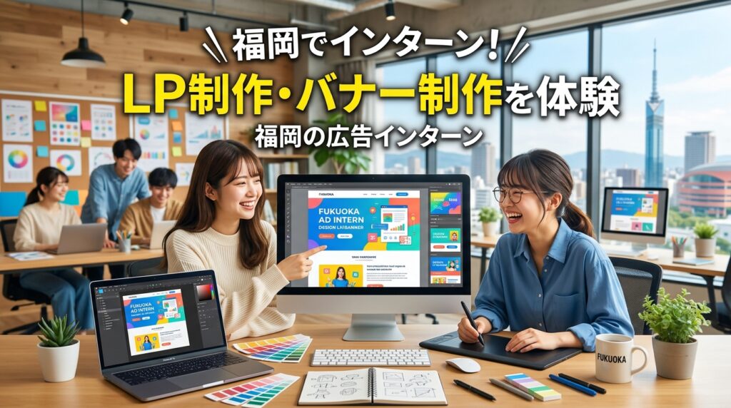 【福岡×インターン×LP制作】LP制作・バナー制作を体験できる福岡の広告インターン