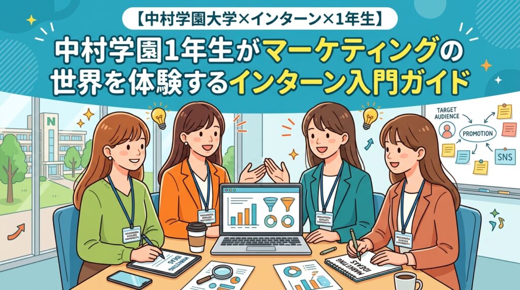 【中村学園大学×インターン×1年生】中村学園1年生がマーケティングの世界を体験するインターン入門ガイド