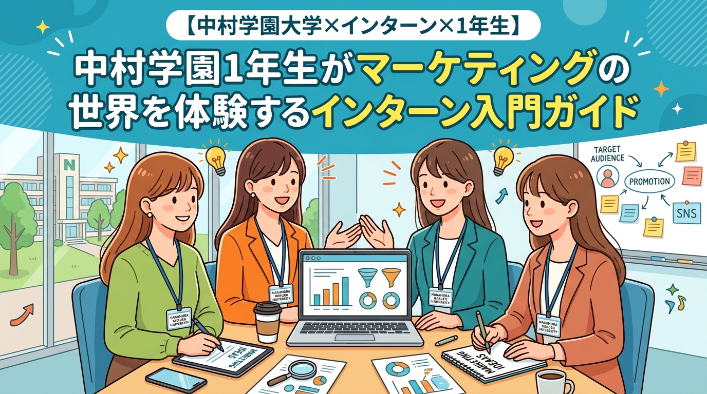 【中村学園大学×インターン×1年生】中村学園1年生がマーケティングの世界を体験するインターン入門ガイド