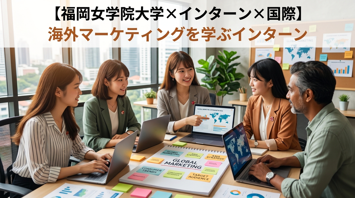 【福岡女学院大学×インターン×国際】福岡女学院の国際系学科の学生が海外マーケティングを学ぶインターン
