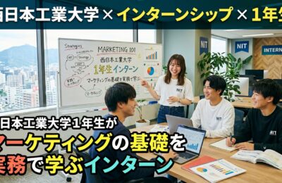 【西日本工業大学×インターン×1年生】西日本工業大学1年生がマーケティングの基礎を実務で学ぶインターン