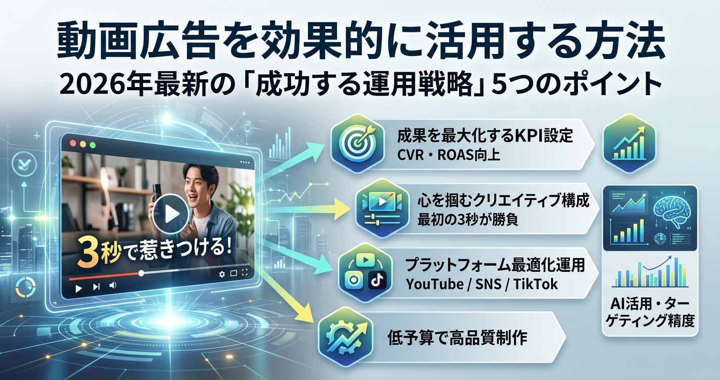 動画広告を効果的に活用する方法｜2026年最新の「成功する運用戦略」5つのポイント
