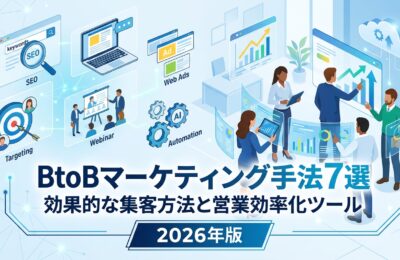 BtoBマーケティング手法7選｜2026年版の効果的な集客方法と営業効率化ツール