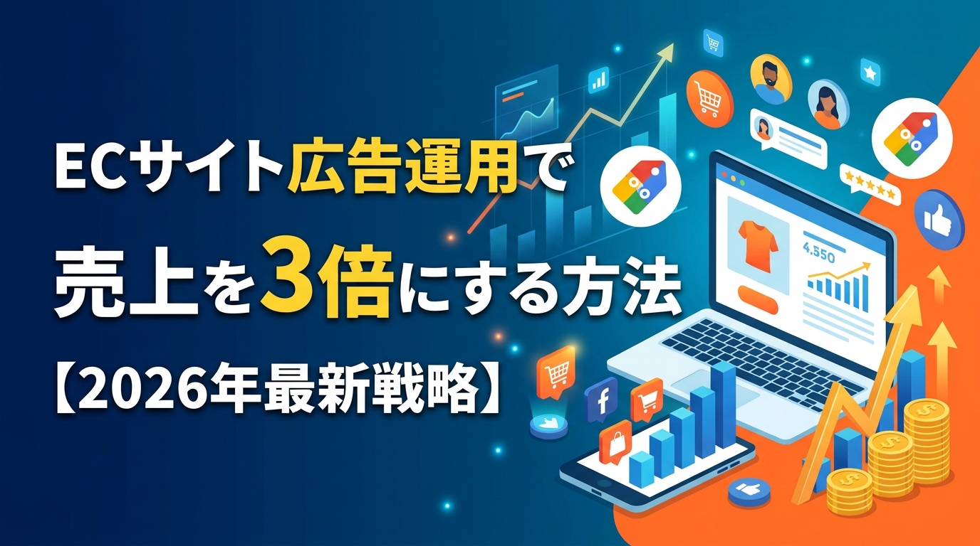 ECサイト広告運用で売上を3倍にする方法【2026年最新戦略】