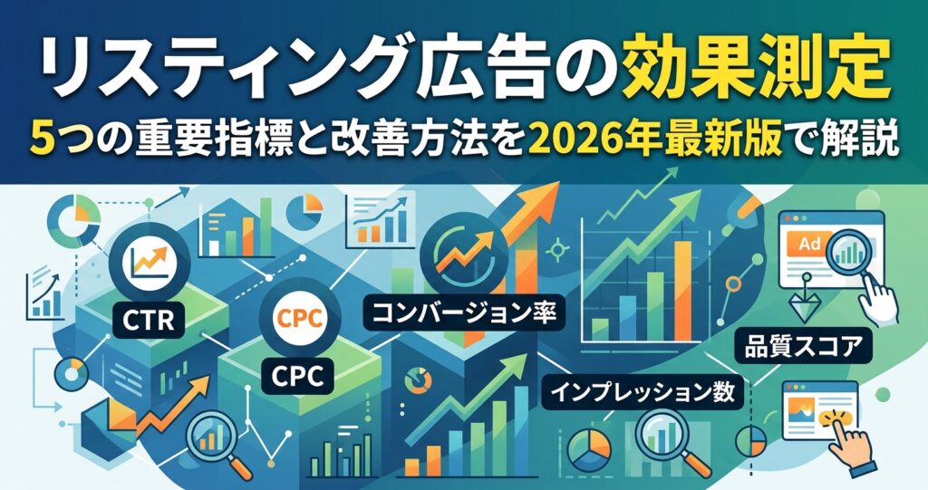 リスティング広告の効果測定｜5つの重要指標と改善方法を2026年最新版で解説