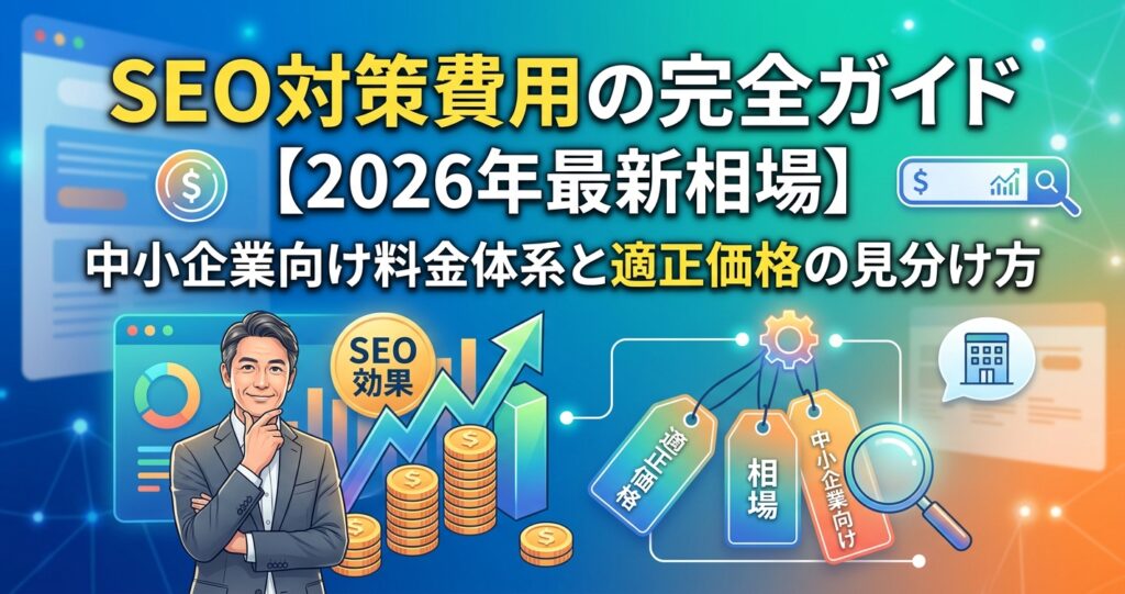 SEO対策費用の完全ガイド【2026年最新相場】中小企業向け料金体系と適正価格の見分け方