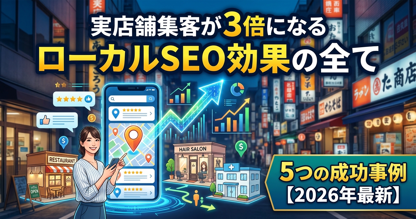 ローカルSEO効果の全て｜実店舗集客が3倍になる5つの成功事例【2026年最新】