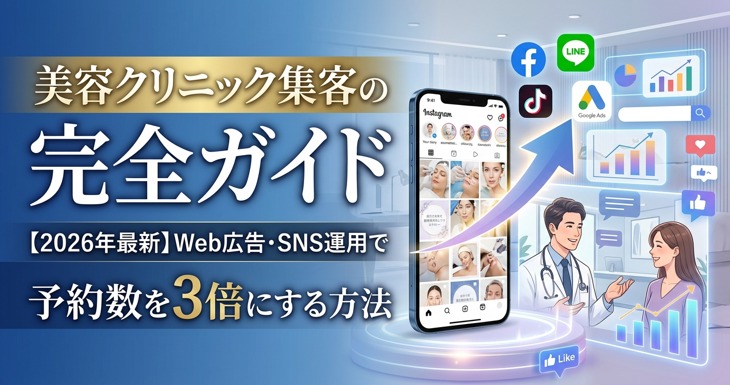 美容クリニック集客の完全ガイド【2026年最新】Web広告・SNS運用で予約数を3倍にする方法