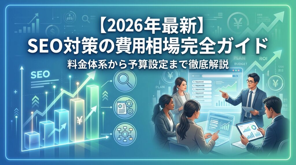 【2026年最新】SEO対策の費用相場完全ガイド｜料金体系から予算設定まで徹底解説