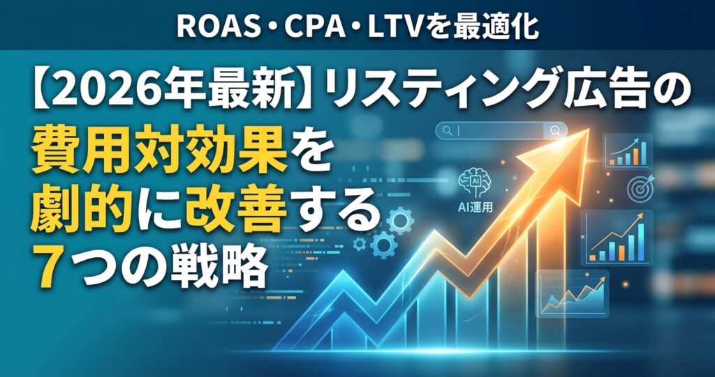 【2026年最新】リスティング広告の費用対効果を劇的に改善する7つの戦略