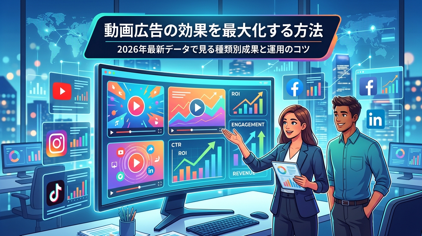 動画広告の効果を最大化する方法｜2026年最新データで見る種類別成果と運用のコツ