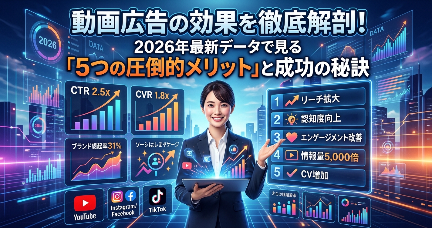 動画広告の効果を徹底解剖！2026年最新データで見る「5つの圧倒的メリット」と成功の秘訣