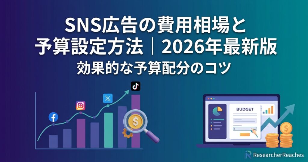 SNS広告の費用相場と予算設定方法｜2026年最新版「効果的な予算配分のコツ」
