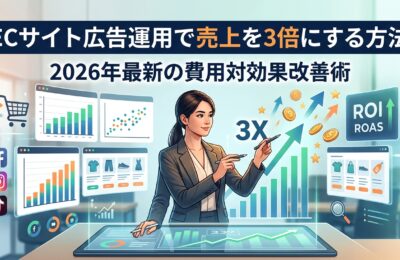 ECサイト広告運用で売上を3倍にする方法｜2026年最新の費用対効果改善術