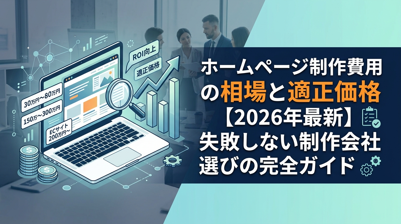 ホームページ制作費用の相場と適正価格【2026年最新】失敗しない制作会社選びの完全ガイド