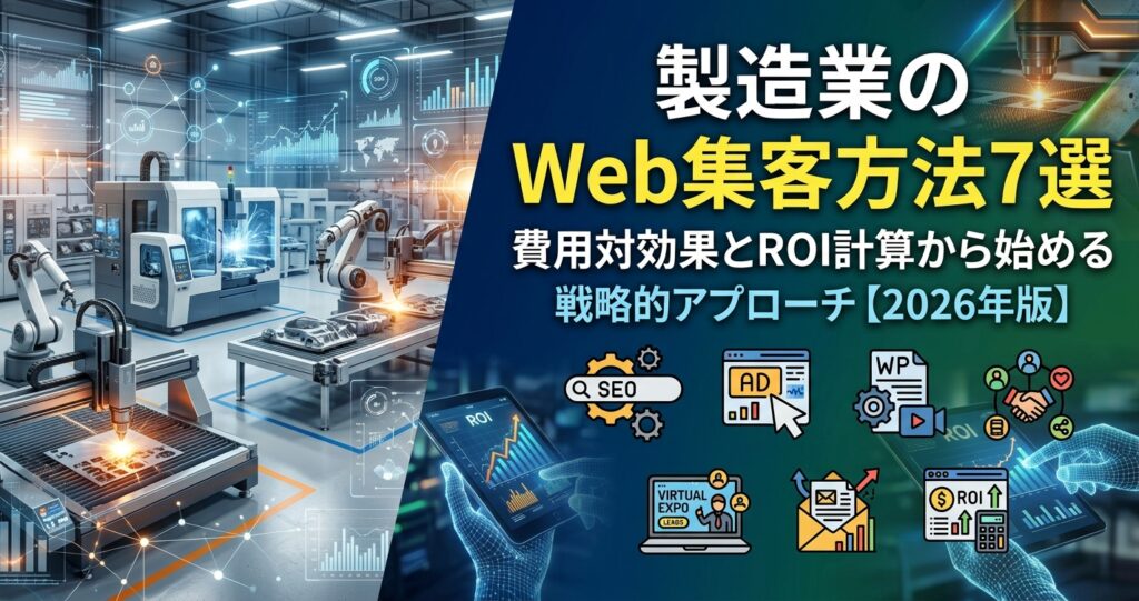製造業のWeb集客方法7選｜費用対効果とROI計算から始める戦略的アプローチ【2026年版】