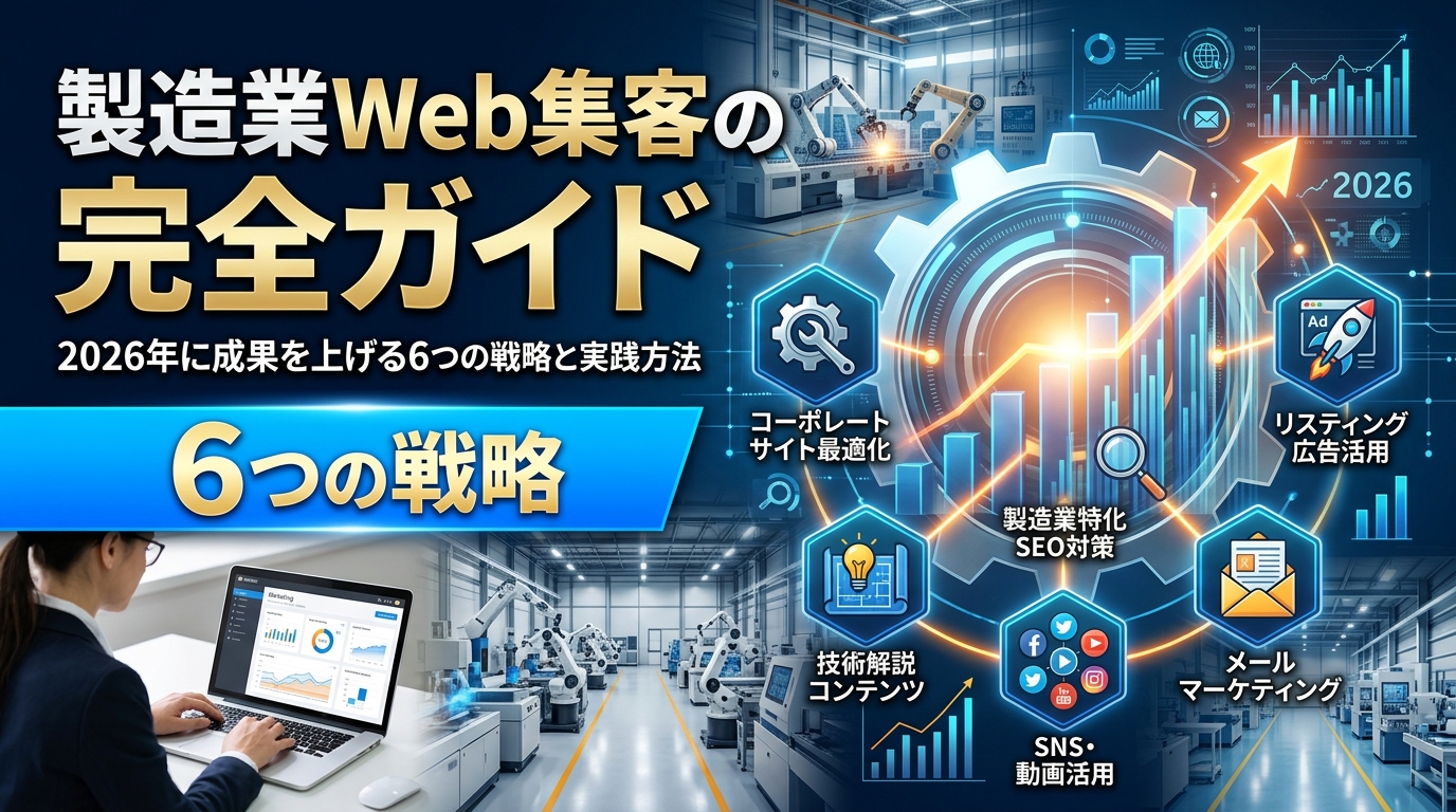 製造業Web集客の完全ガイド｜2026年に成果を上げる6つの戦略と実践方法