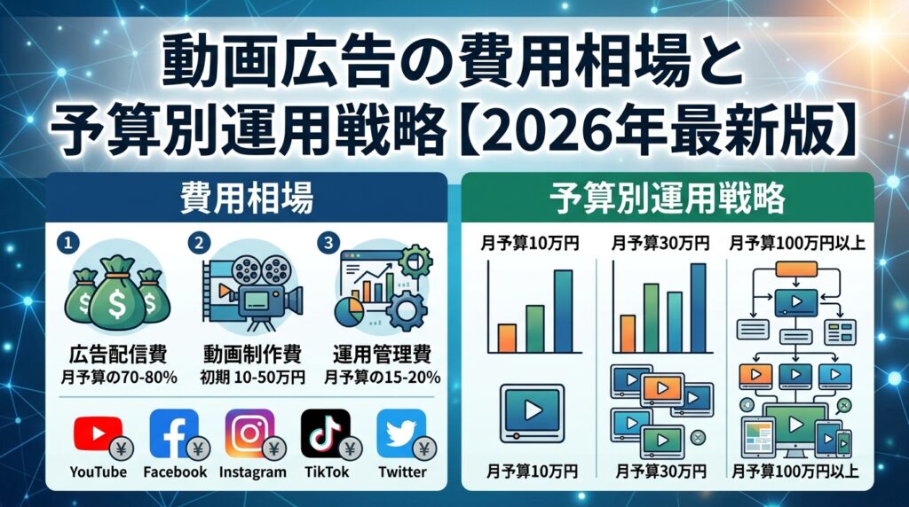 動画広告の費用相場と予算別運用戦略【2026年最新版】