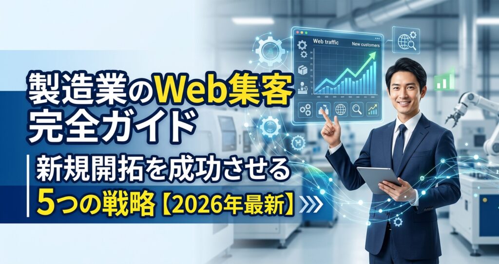 製造業のWeb集客完全ガイド｜新規開拓を成功させる5つの戦略【2026年最新】