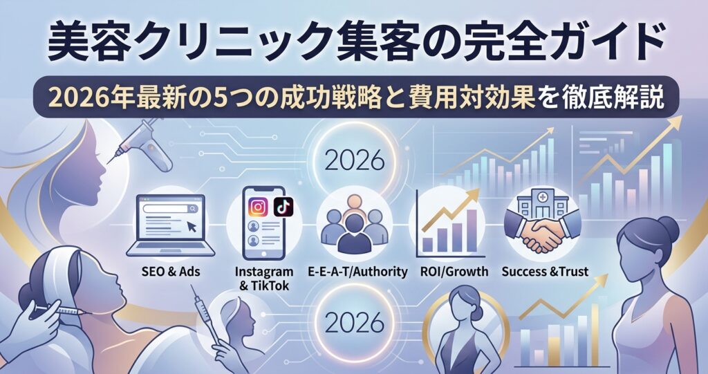 美容クリニック集客の完全ガイド｜2026年最新の5つの成功戦略と費用対効果を徹底解説