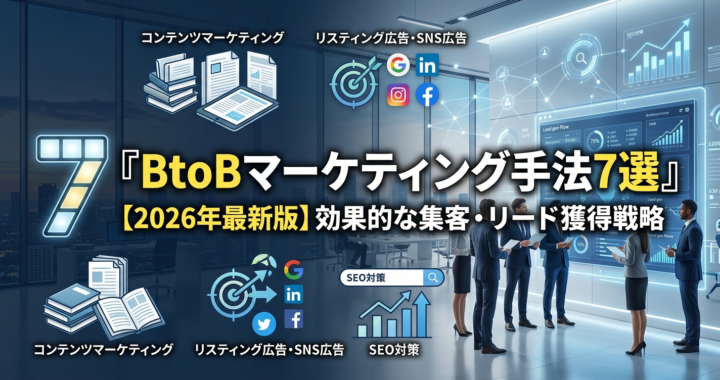 BtoBマーケティング手法7選【2026年最新版】効果的な集客・リード獲得戦略