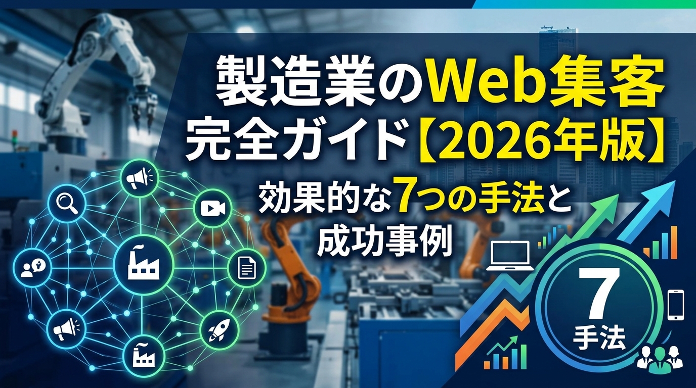 製造業のWeb集客完全ガイド【2026年版】効果的な7つの手法と成功事例