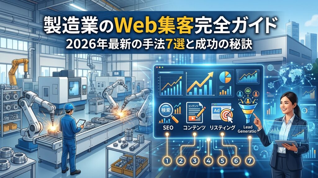 製造業のWeb集客完全ガイド｜2026年最新の手法7選と成功の秘訣
