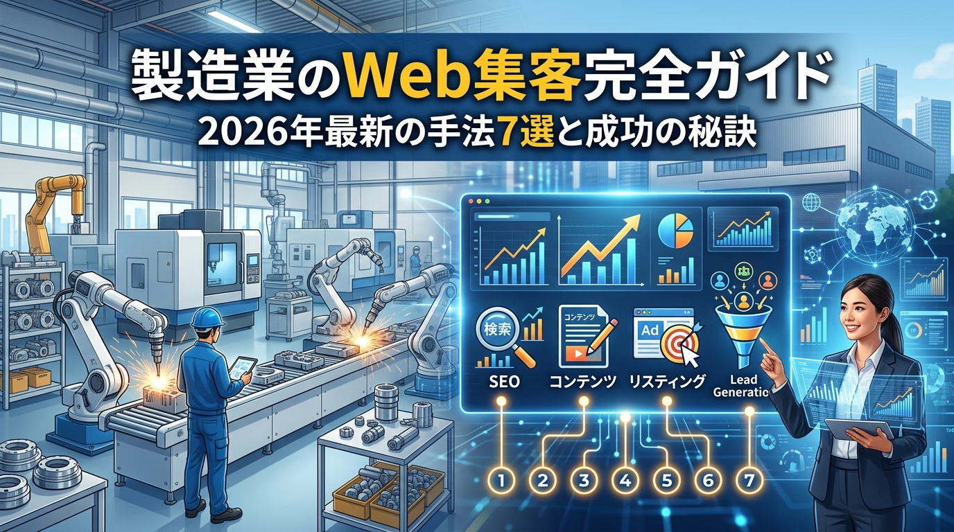 製造業のWeb集客完全ガイド｜2026年最新の手法7選と成功の秘訣