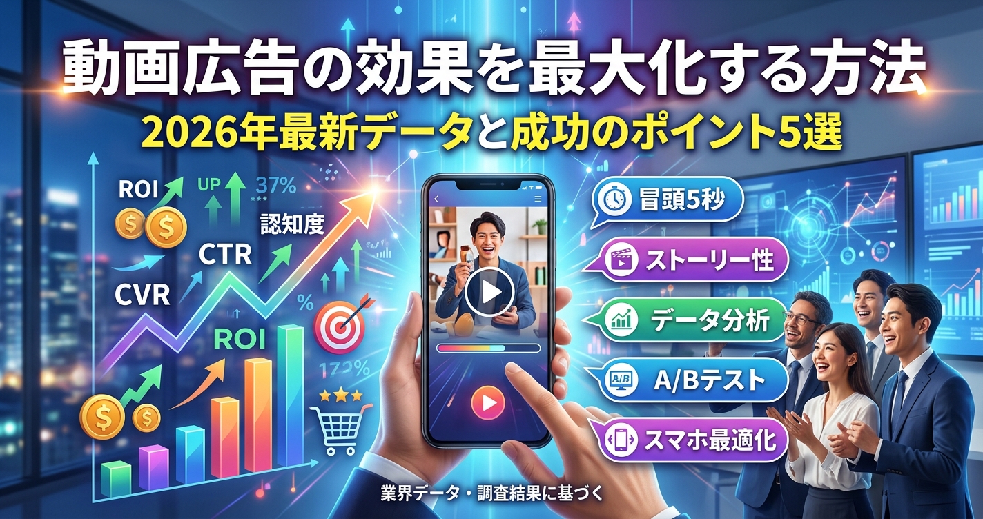 動画広告の効果を最大化する方法｜2026年最新データと成功のポイント5選