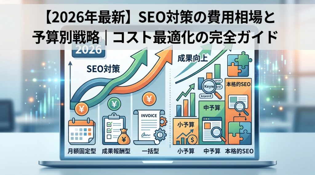 【2026年最新】SEO対策の費用相場と予算別戦略｜コスト最適化の完全ガイド
