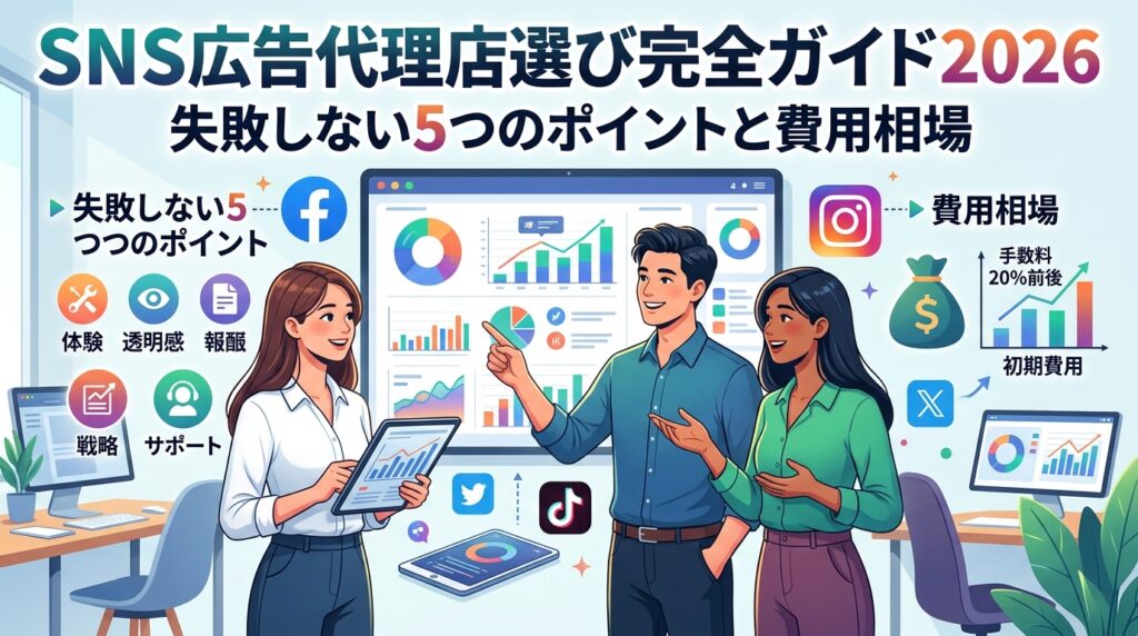 SNS広告代理店選び完全ガイド2026｜失敗しない5つのポイントと費用相場