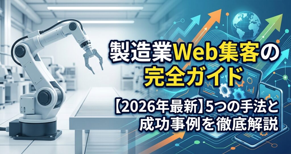 製造業Web集客の完全ガイド【2026年最新】5つの手法と成功事例を徹底解説