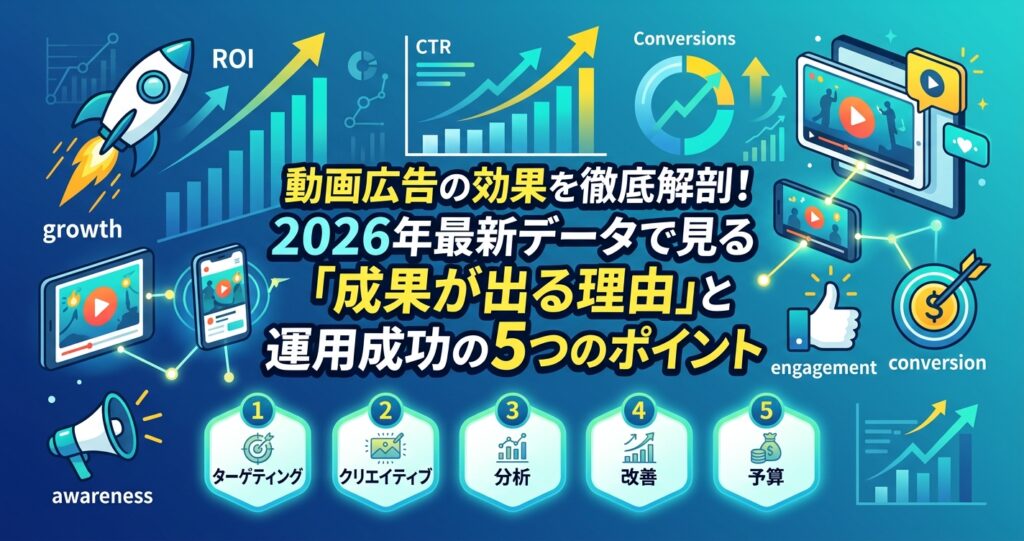 動画広告の効果を徹底解剖！2026年最新データで見る「成果が出る理由」と運用成功の5つのポイント
