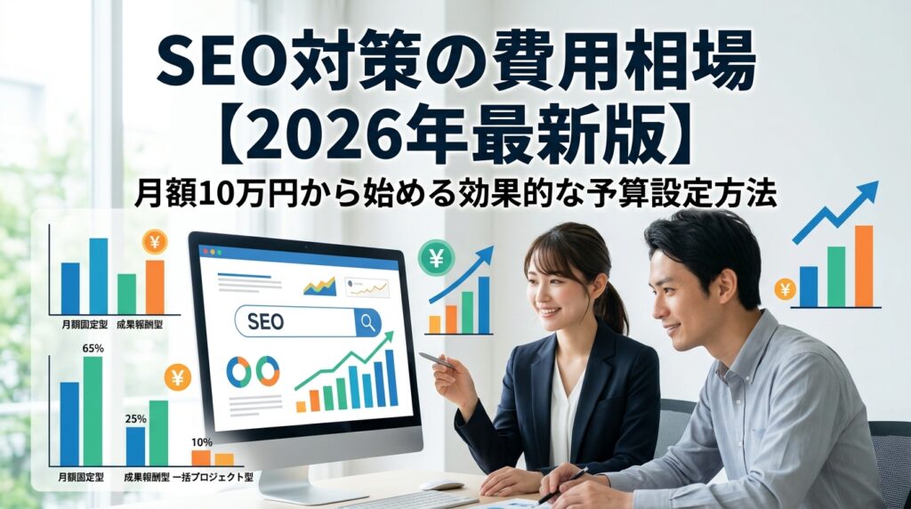 「SEO対策の費用相場」2026年最新版｜月額10万円から始める効果的な予算設定方法
