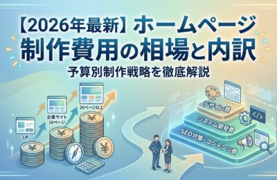 【2026年最新】ホームページ制作費用の相場と内訳｜予算別制作戦略を徹底解説