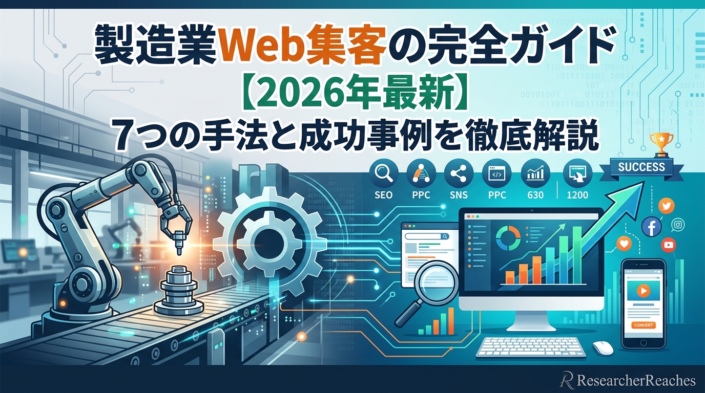 製造業Web集客の完全ガイド【2026年最新】7つの手法と成功事例を徹底解説